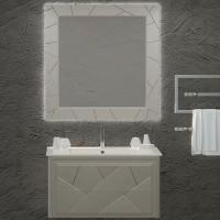Комплект мебели для ванной Opadiris Луиджи 90 подвесной Серый матовый