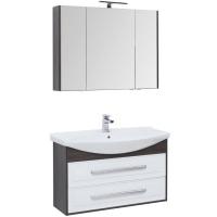 Комплект мебели для ванной Aquanet Остин 105 252224 подвесной Белый глянец Дуб кантербери