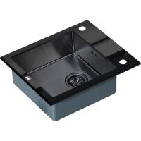 Кухонная мойка ZorG Glass GL-6051-BLACK-GRAFIT Черный / Графит