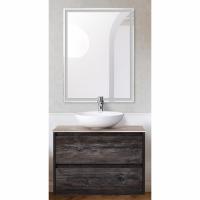 Комплект мебели для ванной BelBagno SET-KRAFT-700-PP-C-BB344-LOY-GRT-600/800 с зеркалом и смесителем Pino Pasadena, столешница - Cemento (без нанесения узора)