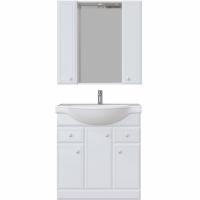 Комплект мебели для ванной San Star Шармель 80 69.1-1.5.1.+CLS80SLWB01+109.1-2.5.1. Белый