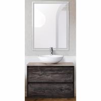 Комплект мебели для ванной BelBagno SET-KRAFT-700-PP-CDEC-BB344-LOY со смесителем Pino Pasadena, столешница - Cemento Decorato (с нанесением узора)