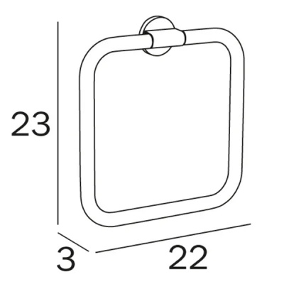 Кольцо для полотенец Inda One A2416ACR Хром