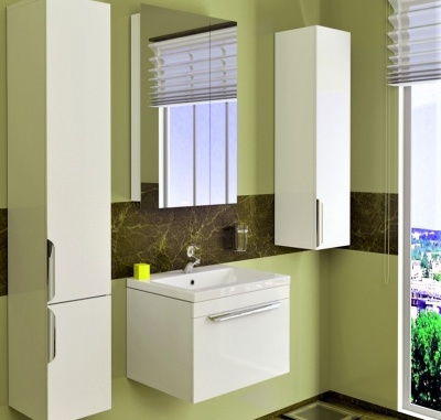 Зеркальный шкаф Alvaro Banos Viento 50 подвесной Белый