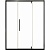 Душевая дверь Cerutti SPA Kelly D140B профиль Черный стекло прозрачное