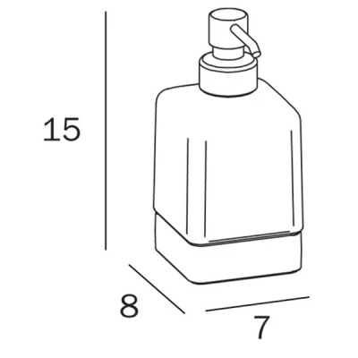 Дозатор для жидкого мыла Inda Lea A1812ZNE21 Черный матовый
