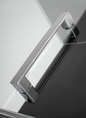 Душевая дверь в нишу Radaway Euphoria DWJ 100x200 профиль хром, стекло прозрачное, крепления слева