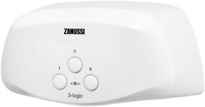 Водонагреватель проточный Zanussi 3-logic 5,5 TS (душ+кран) Белый