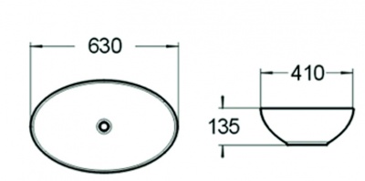 Раковина SantiLine 63 SL-1019 Белая