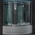 Душевой бокс SSWW BU612 R 150x150 с баней профиль Голубой сапфир матовый задняя стенка зеркальная
