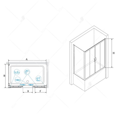 Шторка на ванну RGW Screens SC-62 150x75 профиль Хром стекло прозрачное