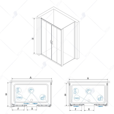 Душевой уголок RGW Passage PA-41 200x90 профиль Хром стекло прозрачное