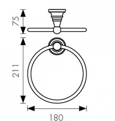 Кольцо для полотенец Kaiser KH-4201 Бронза
