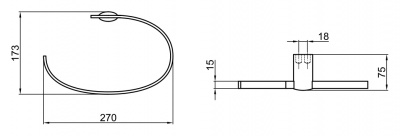 Кольцо для полотенец Webert Aria AI501201 Хром