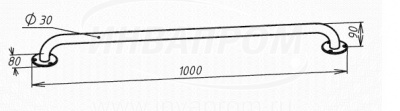 Поручень для инвалидов  прямой (ППР-09.01.1000)