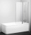 Шторка для ванны Ravak 10° 10CVS2 100x150 профиль полированный алюминий, стекло прозрачное, левая