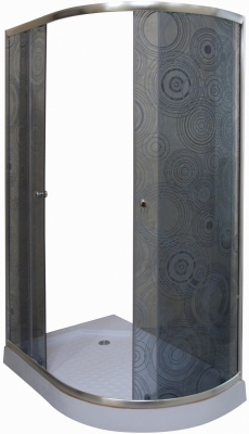 Душевой уголок Parly RGZ121L 120х190 профиль Полированный алюминиевый стекло тонированное