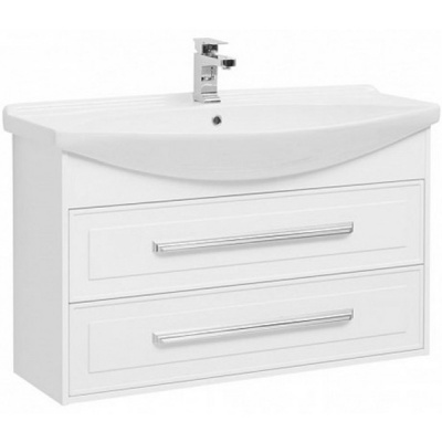 Комплект мебели для ванной Aquanet Остин 105 252222 подвесной Белый глянец