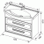 Комплект мебели для ванной Aquanet Остин 85 252221 подвесной Белый глянец Дуб кантербери