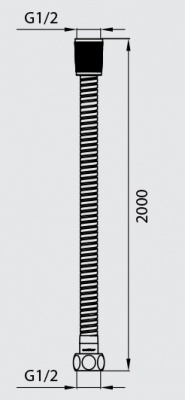 Душевой шланг Milardo 200 220S200M19 хром