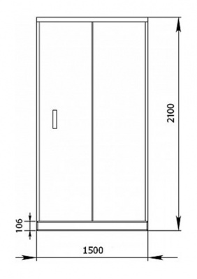 Душевая дверь Aquanet Alfa NAA6121 150 168422 профиль Хром стекло прозрачное