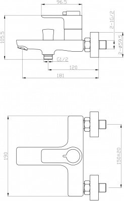 Комплект смесителей Orange Thermo T19-311cr с термостатом Хром