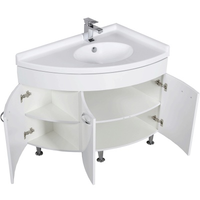 Комплект мебели для ванной Aquanet Корнер 55х80 R 161298 Белый
