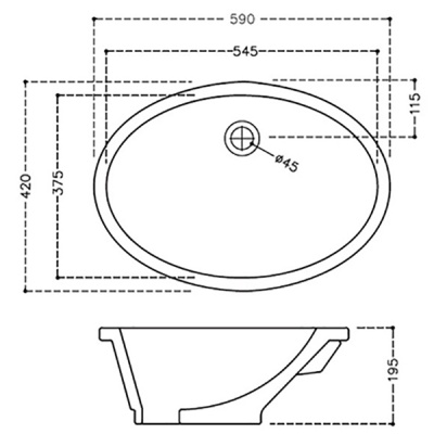 Раковина Jaquar Continental 60 CNS-WHT-705 Белая