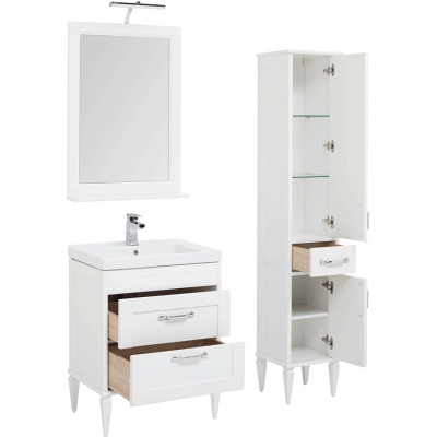 Комплект мебели для ванной Aquanet Денвер 65 203637 Белый глянец