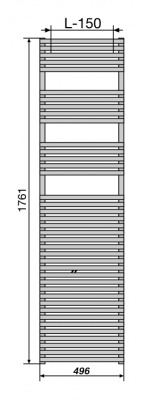 Полотенцесушитель Zehnder Forma Inox LFI-180-050 Нержавеющая сталь