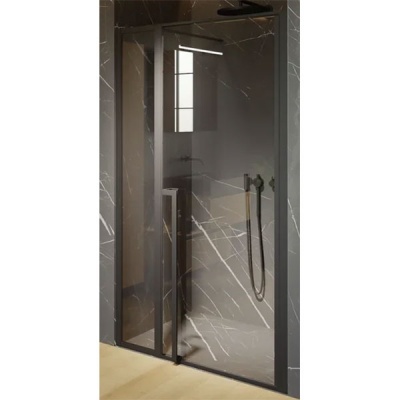 Душевая дверь Riho Lucid GD104 130 GD113B000 профиль Черный стекло прозрачное