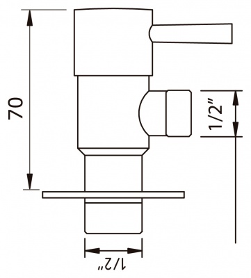 Комплект вентилей запорных Clever Design G1/2xG1/2 40011 угловых Хром