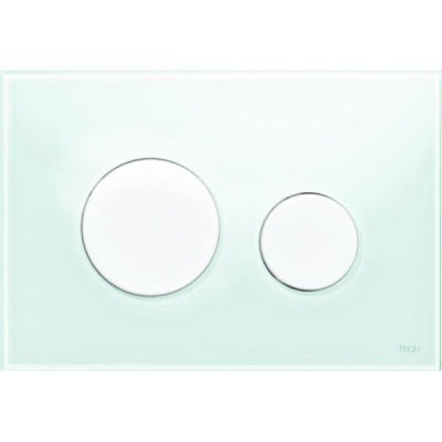Кнопка смыва Tece Loop Glass 9240651 для унитаза Зеленая Белая
