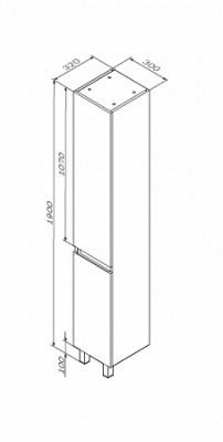 Шкаф пенал AM.PM X-Joy 30 M85ACSR0306WG Белый глянец