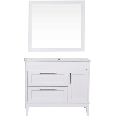 Комплект мебели для ванной ValenHouse Эйвори 105 AVК105Б Белый ручки Хром