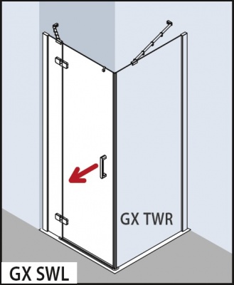 Душевая дверь Kermi Gia XP GX SWL 09018VAK SWL