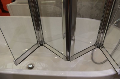 Шторка на ванну Cezares Pratico V-5 120x140 профиль Хром стекло прозрачное