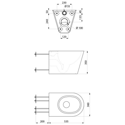 Унитаз подвесной S21 S TC