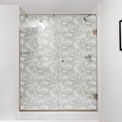 Душевая дверь в нишу Bronze de Luxe SEM-11P 80 Прозрачное стекло, петли бронза классические