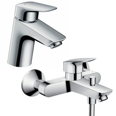 Комплект смесителей Hansgrohe Logis 71070000+71400000 Хром