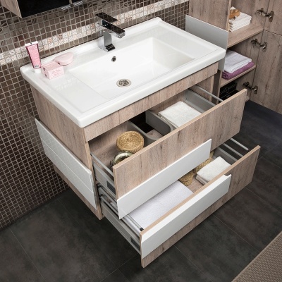 Комплект мебели для ванной Aquanet Мадейра 60 183160 подвесной Дуб кантри