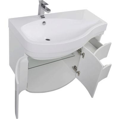 Комплект мебели для ванной Aquanet Сопрано 95 L 169344 Белый