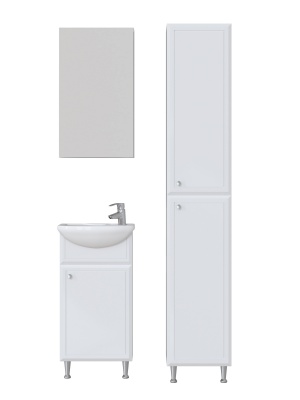Комплект мебели для ванной San Star Афина 40 148.1-1.4.1.+1WH110254+115.1-2.4.1. Белый
