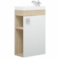 Тумба под раковину Corozo Комо 40 SD-00000352 подвесная Сонома Белая