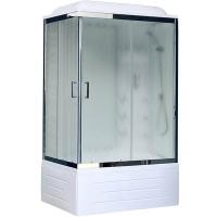 Душевая кабина Royal Bath BP 100х80 RB8100BP3-WC-CH-R с гидромассажем профиль Хром задняя стенка Белая