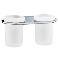 Стакан для зубных щеток WasserKRAFT Kammel K-8328D двойной Хром