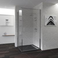 Душевой уголок RGW Passage PA-33 80x80 профиль Хром стекло прозрачное