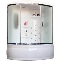 Душевая кабина Royal Bath ALP 170х100 RB170ALP-C-CH-R с гидромассажем стекло матовое задняя стенка Белая