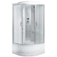 Душевая кабина Erlit Comfort ER2509TP 90x90 с гидромассажем профиль Матовый хром стекло матовое