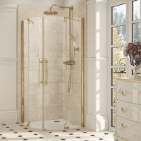 Душевой уголок Huppe Studio Victoria SV0802.031.343 Бронзовый профиль, прозрачное стекло